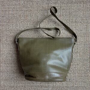 🫒 Vintage Gitano Woven Embossed Crossbody Bag | Olive Green | Silver Hardware